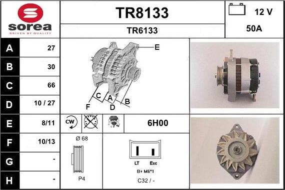 SNRA TR8133 - Генератор avtokuzovplus.com.ua