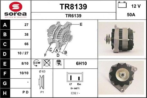 SNRA TR8139 - Генератор autocars.com.ua