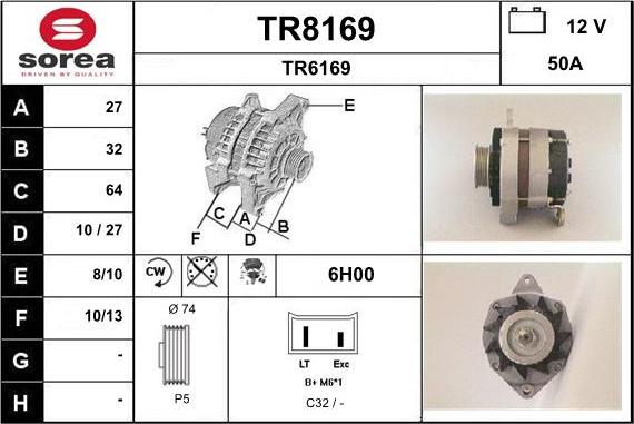 SNRA TR8169 - Генератор autocars.com.ua