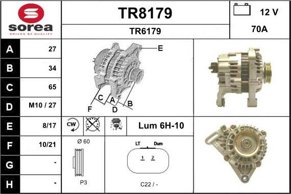 SNRA TR8179 - Генератор autocars.com.ua