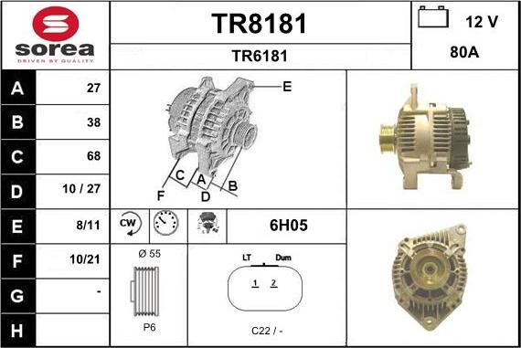 SNRA TR8181 - Генератор avtokuzovplus.com.ua