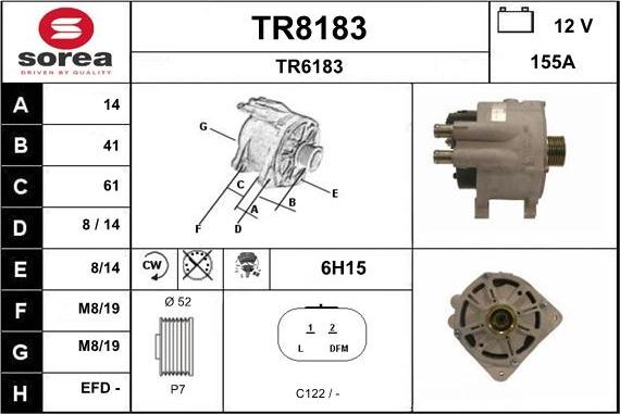 SNRA TR8183 - Генератор autocars.com.ua