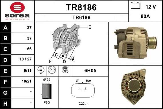 SNRA TR8186 - Генератор avtokuzovplus.com.ua