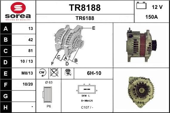 SNRA TR8188 - Генератор avtokuzovplus.com.ua