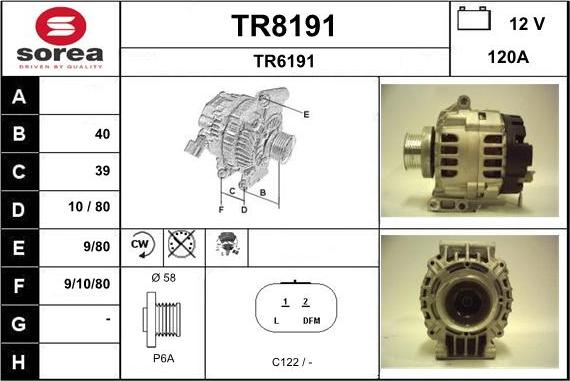 SNRA TR8191 - Генератор autocars.com.ua