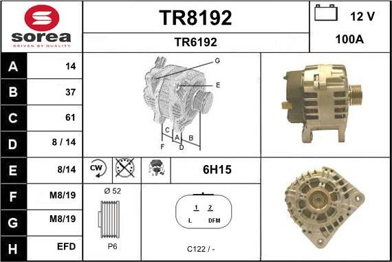 SNRA TR8192 - Генератор autocars.com.ua