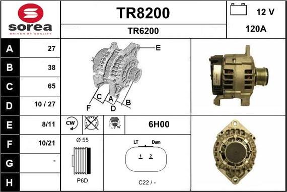 SNRA TR8200 - Генератор avtokuzovplus.com.ua