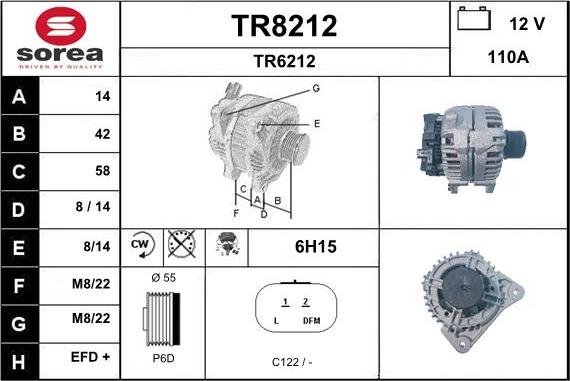 SNRA TR8212 - Генератор avtokuzovplus.com.ua