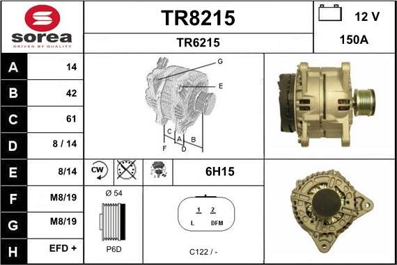 SNRA TR8215 - Генератор autocars.com.ua