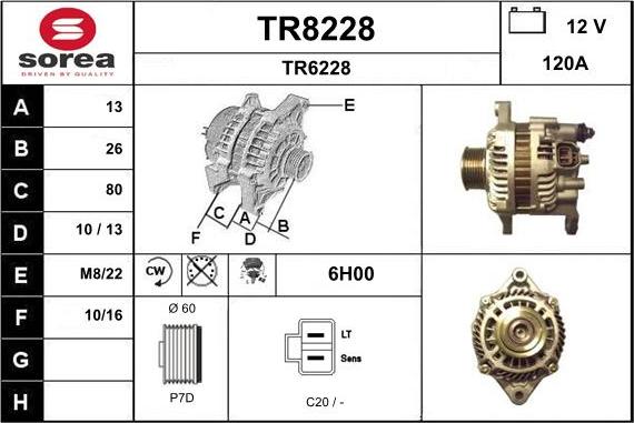 SNRA TR8228 - Генератор avtokuzovplus.com.ua