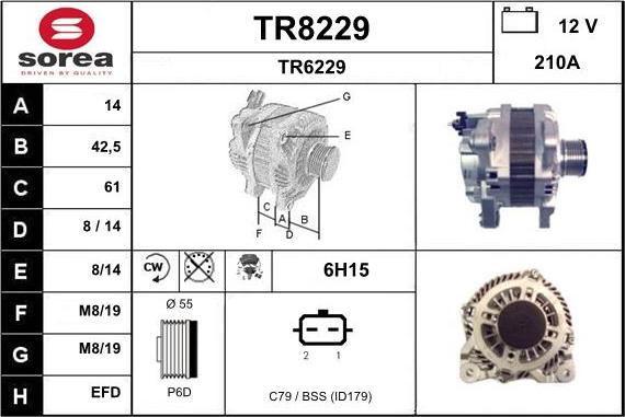 SNRA TR8229 - Генератор avtokuzovplus.com.ua