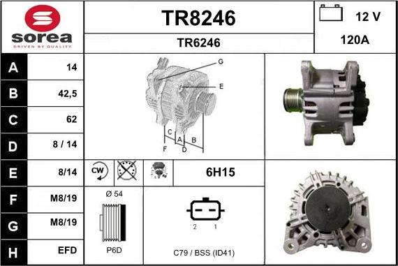 SNRA TR8246 - Генератор avtokuzovplus.com.ua