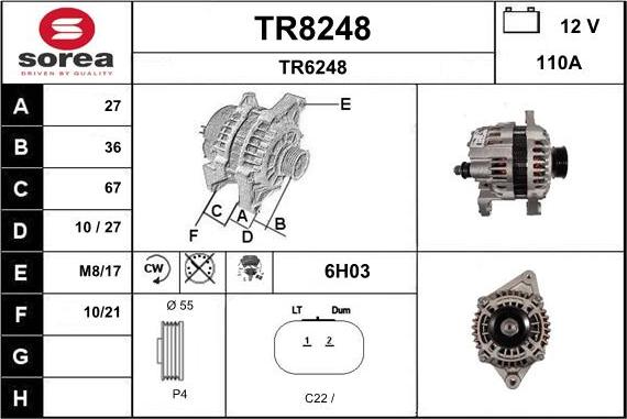 SNRA TR8248 - Генератор autocars.com.ua