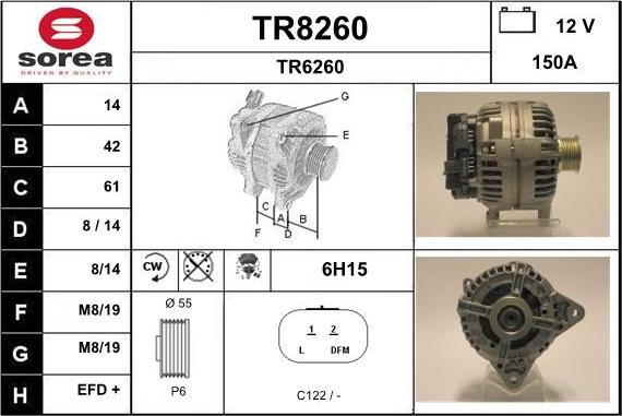 SNRA TR8260 - Генератор avtokuzovplus.com.ua