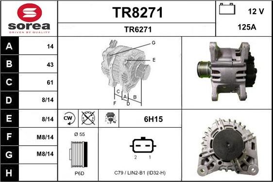 SNRA TR8271 - Генератор autocars.com.ua