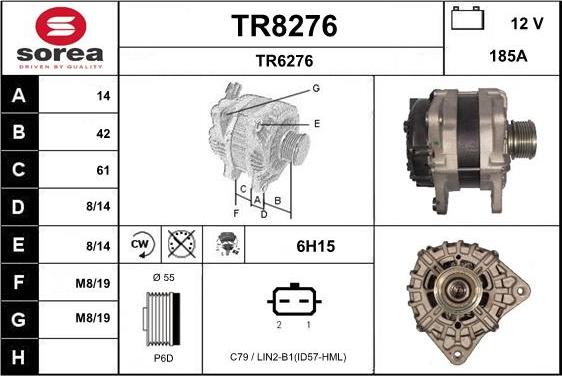 SNRA TR8276 - Генератор autocars.com.ua