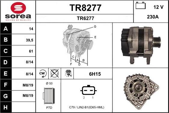 SNRA TR8277 - Генератор autocars.com.ua