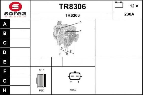 SNRA TR8306 - Генератор avtokuzovplus.com.ua