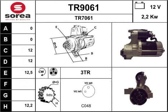 SNRA TR9061 - Стартер autodnr.net