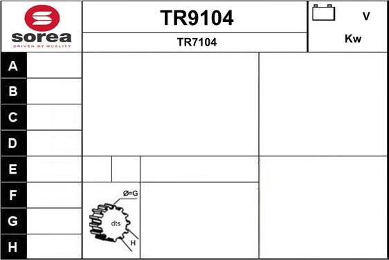 SNRA TR9104 - Стартер autodnr.net