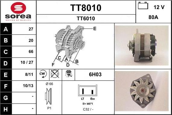 SNRA TT8010 - Генератор avtokuzovplus.com.ua