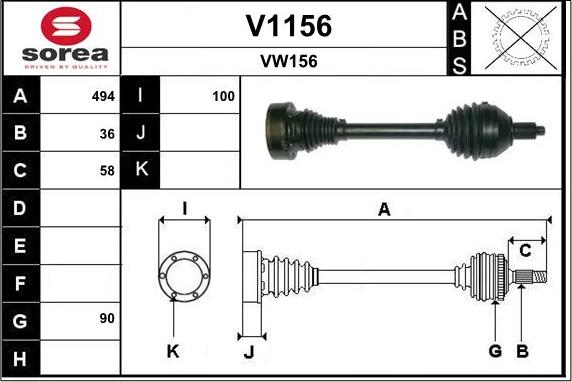 SNRA V1156 - Приводной вал autodnr.net