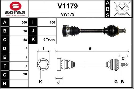 SNRA V1179 - Приводной вал autodnr.net