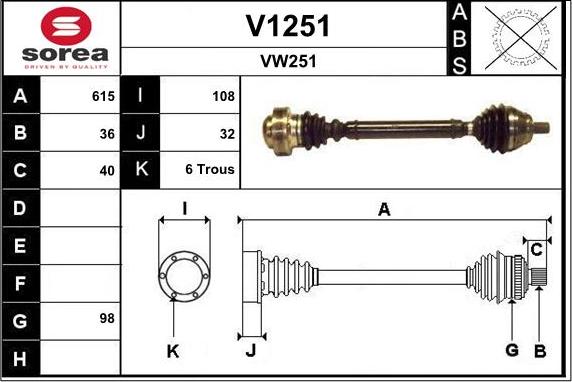 SNRA V1251 - Приводной вал autodnr.net