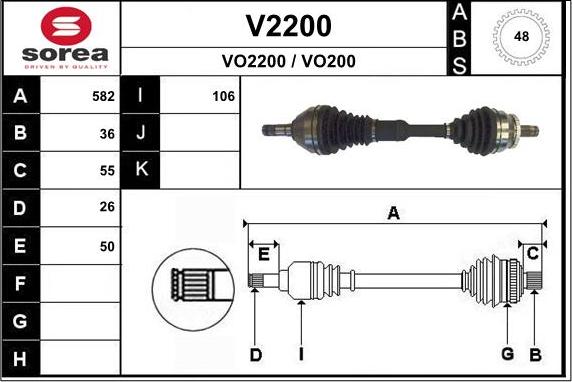 SNRA V2200 - Приводний вал autocars.com.ua