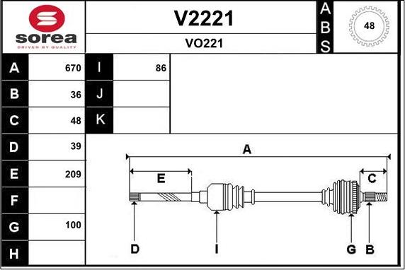 SNRA V2221 - Приводний вал autocars.com.ua