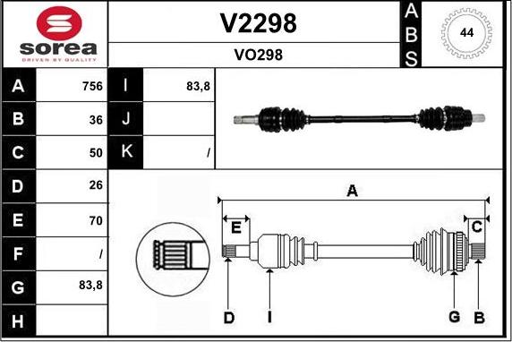 SNRA V2298 - Приводной вал autodnr.net