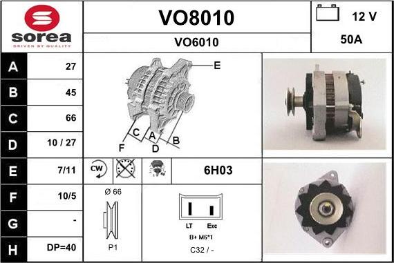 SNRA VO8010 - Генератор avtokuzovplus.com.ua