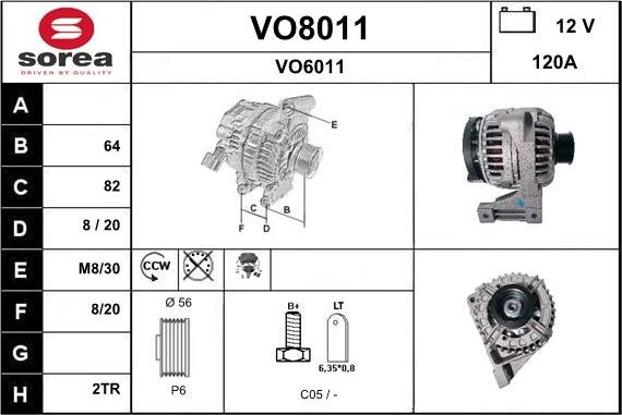 SNRA VO8011 - Генератор avtokuzovplus.com.ua