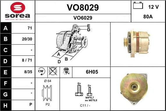 SNRA VO8029 - Генератор autocars.com.ua