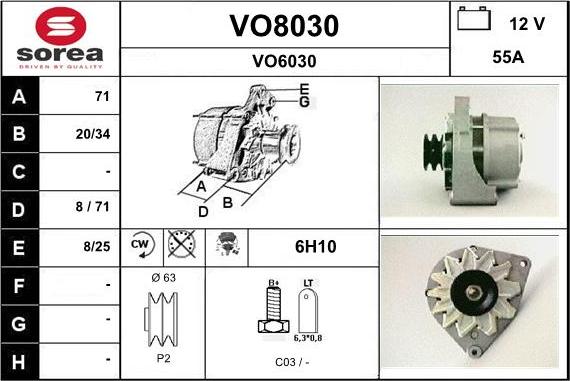 SNRA VO8030 - Генератор avtokuzovplus.com.ua