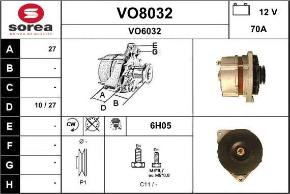 SNRA VO8032 - Генератор autocars.com.ua