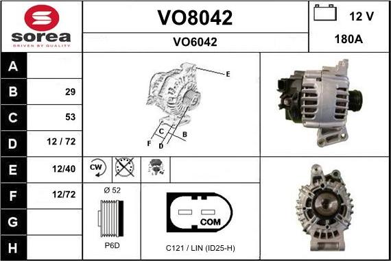 SNRA VO8042 - Генератор autocars.com.ua