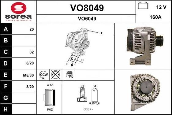 SNRA VO8049 - Генератор avtokuzovplus.com.ua