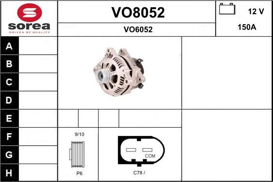 SNRA VO8052 - Генератор avtokuzovplus.com.ua