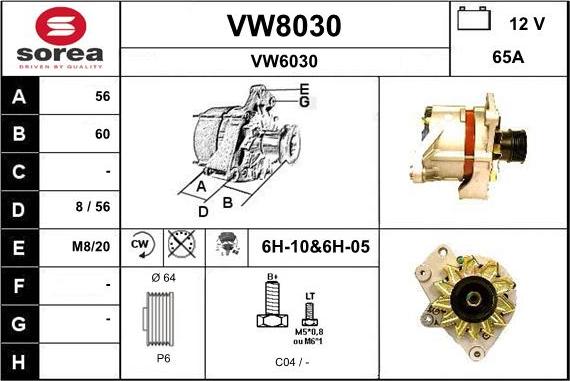 SNRA VW8030 - Генератор avtokuzovplus.com.ua