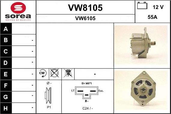 SNRA VW8105 - Генератор autodnr.net