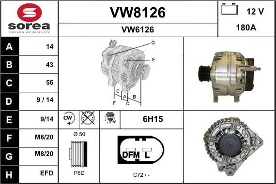 SNRA VW8126 - Генератор autocars.com.ua