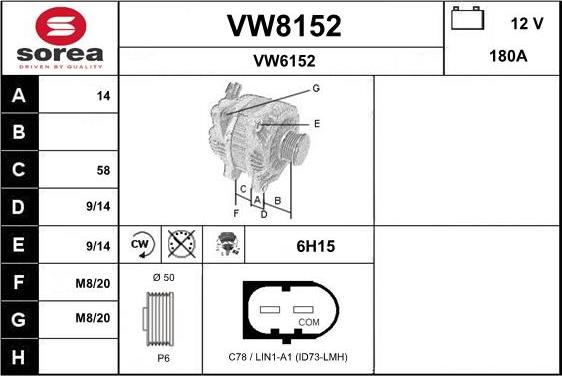 SNRA VW8152 - Генератор autodnr.net