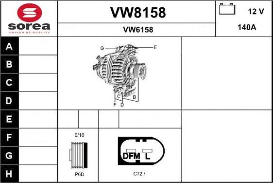 SNRA VW8158 - Генератор autodnr.net