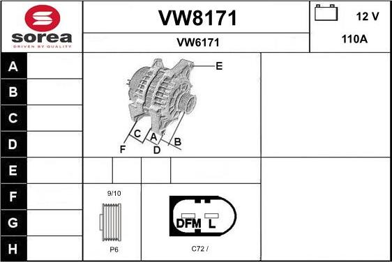 SNRA VW8171 - Генератор autodnr.net