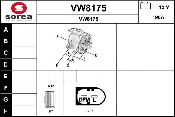 SNRA VW8175 - Генератор autocars.com.ua