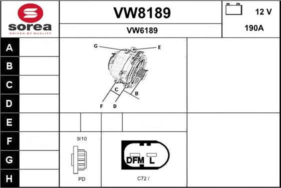 SNRA VW8189 - Генератор autodnr.net