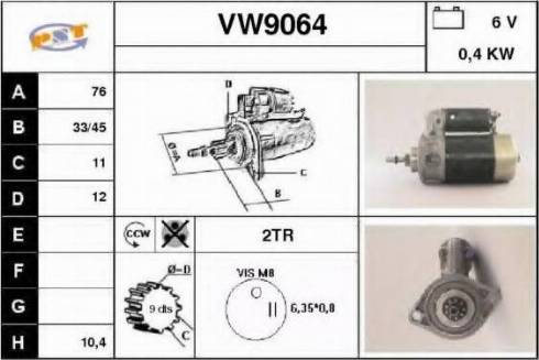 SNRA VW9064 - Стартер autocars.com.ua