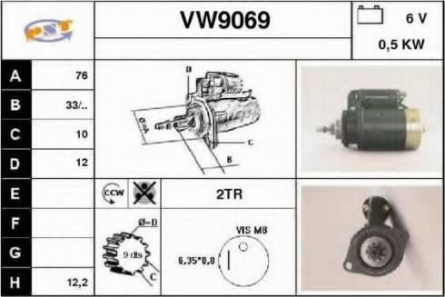 SNRA VW9069 - Стартер autocars.com.ua