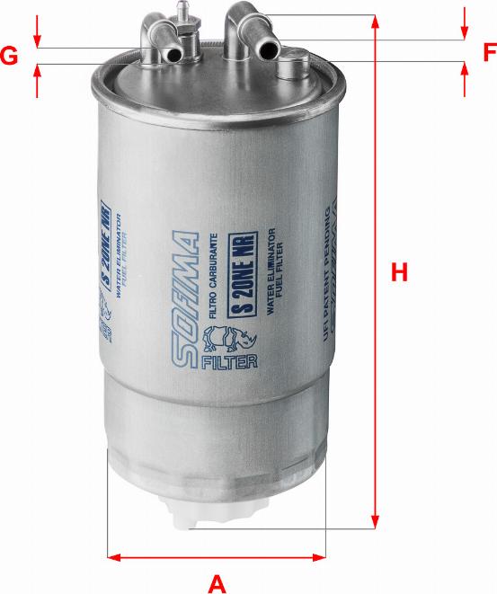 Sofima S 2ONE NR - Фільтр паливний autocars.com.ua